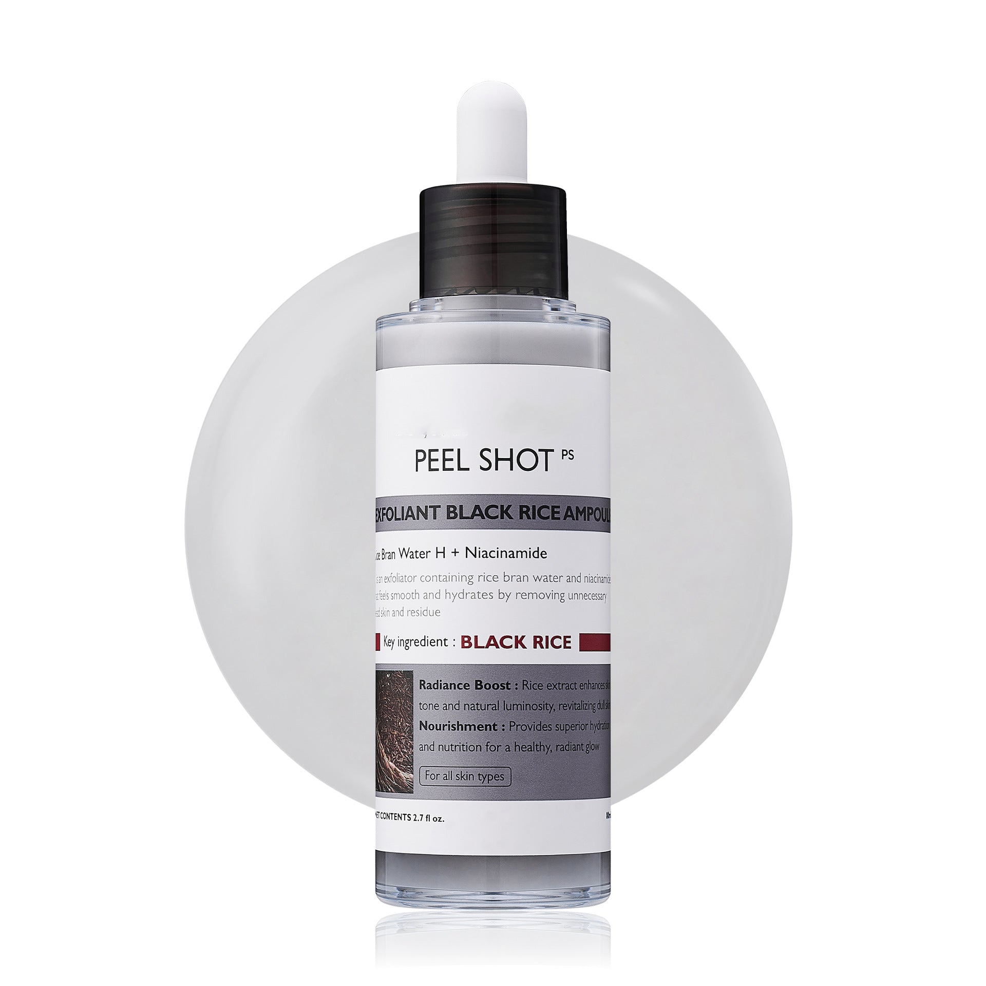 Cross-border Explosions Peel Shot Glow Black Rice Peeling Ampoule Black Rice Exfoliation