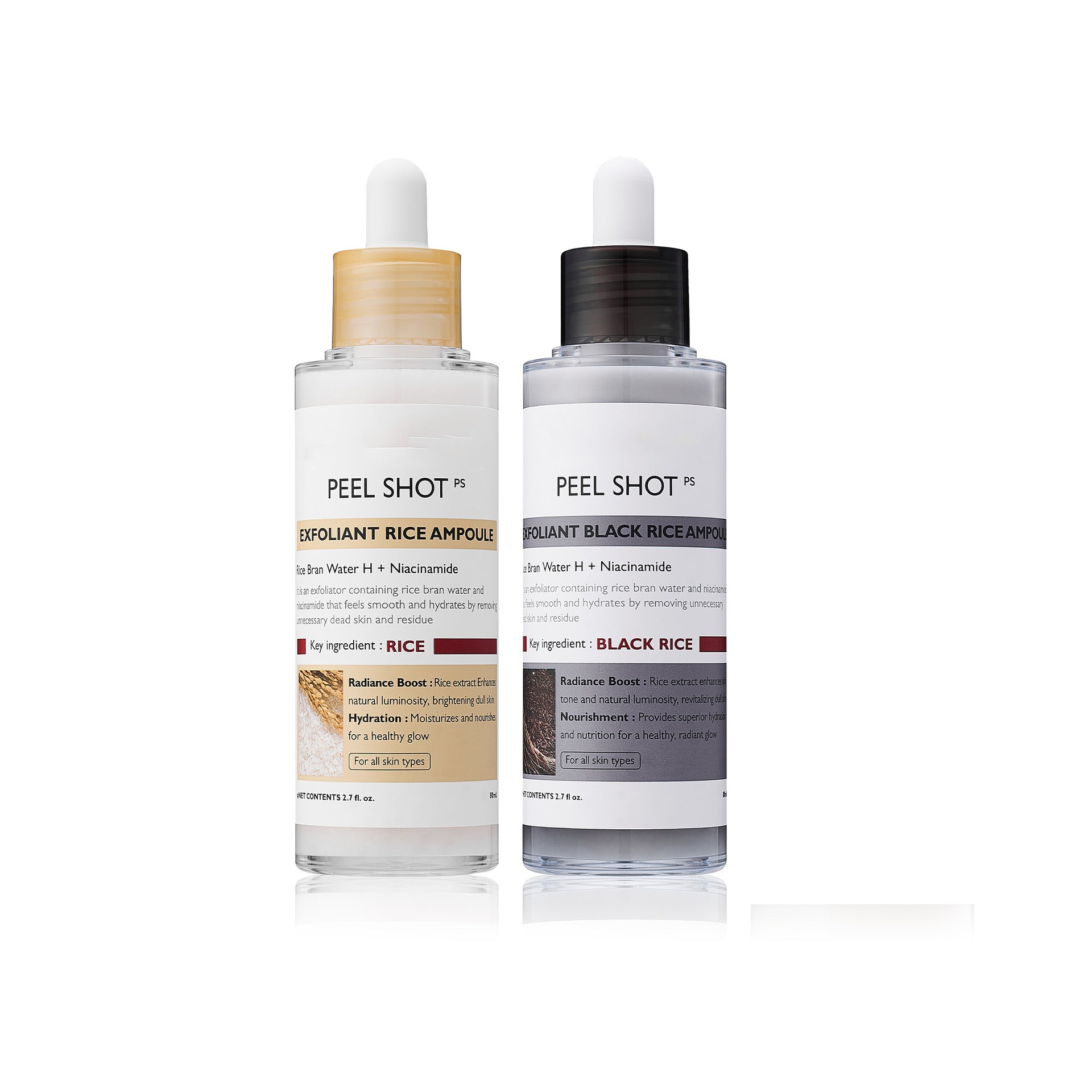 Cross-border Explosions Peel Shot Glow Black Rice Peeling Ampoule Black Rice Exfoliation