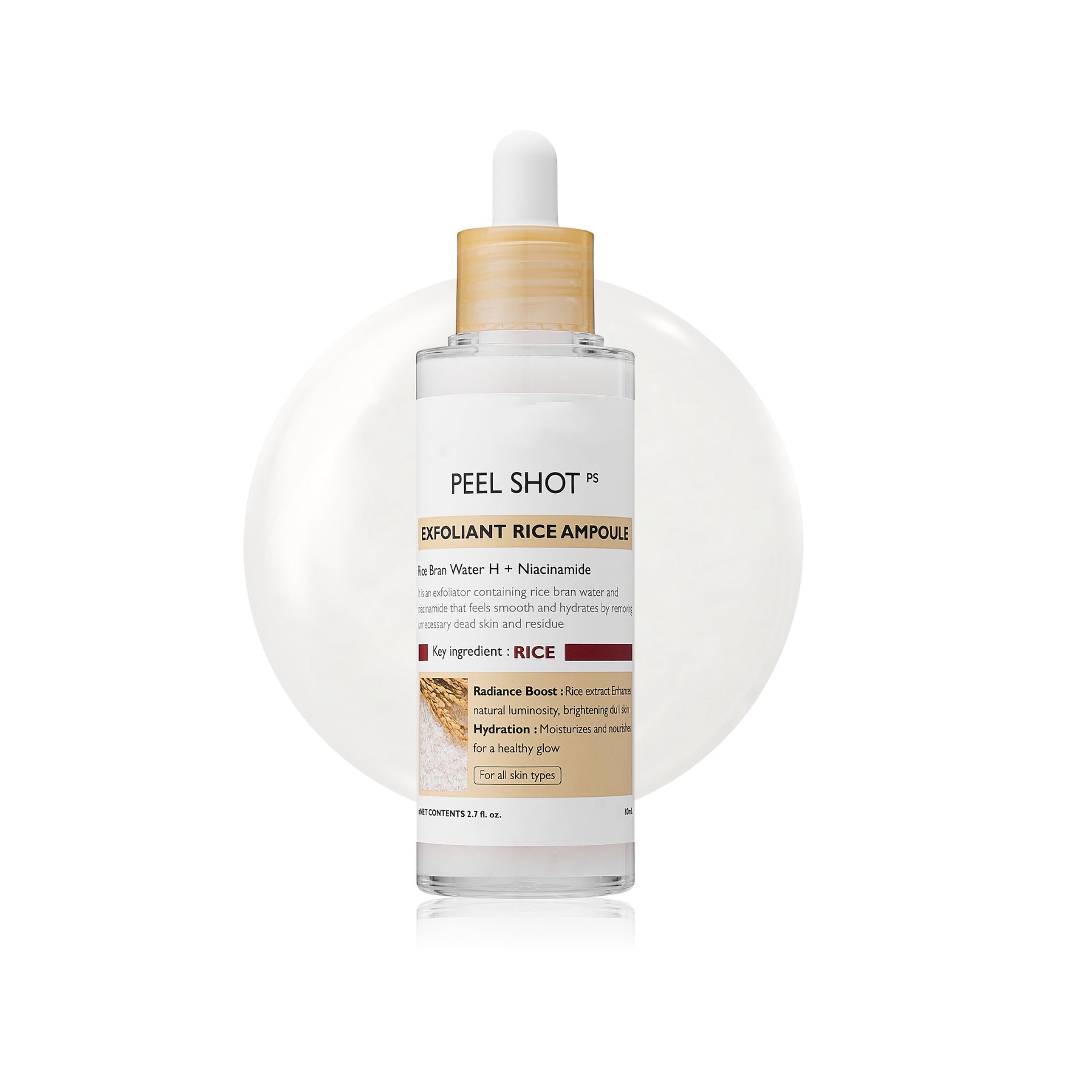 Cross-border Explosions Peel Shot Glow Black Rice Peeling Ampoule Black Rice Exfoliation