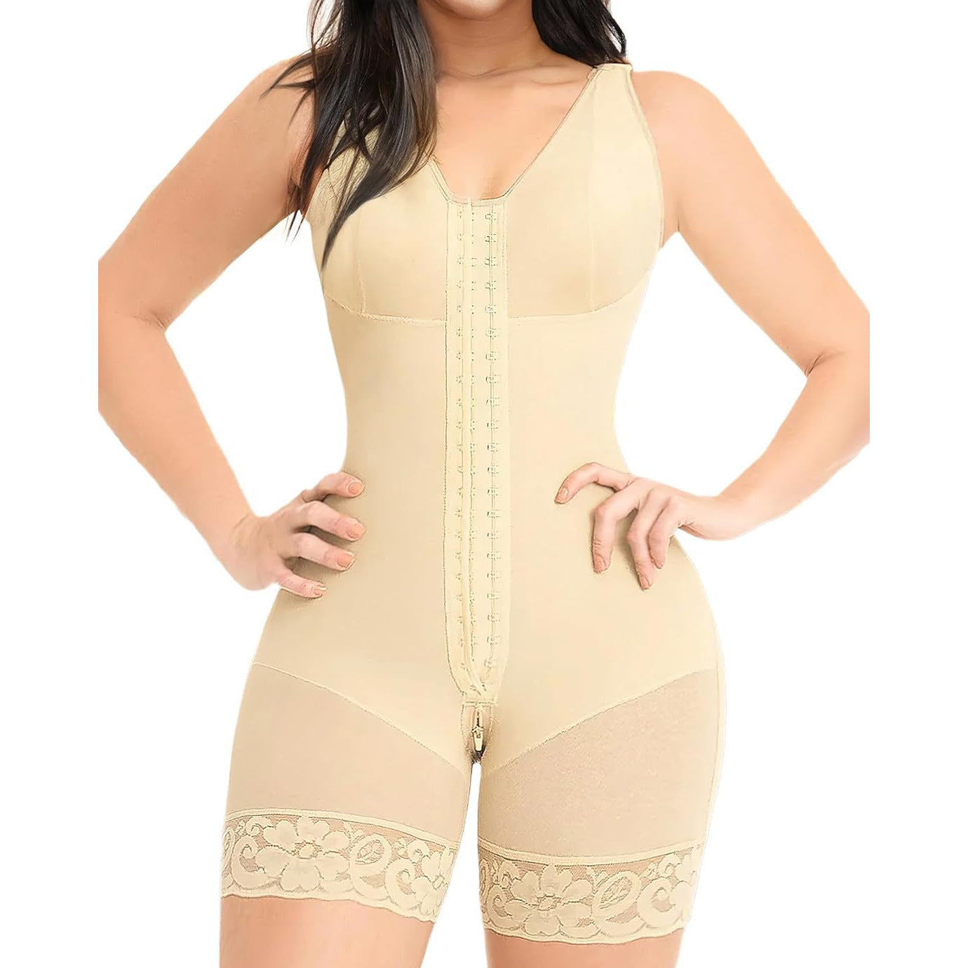 European And American Popular Body Shaping Garments One-Piece Enhanced Version Zipper Bottom Crotch Large Size Tight Tummy Control Butt Lift Body Shaping Garments Women's Waist Corset